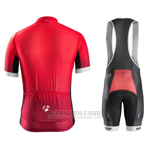 2016 Fahrradbekleidung Trek Bontrager Rot und Shwarz Trikot Kurzarm und Tragerhose